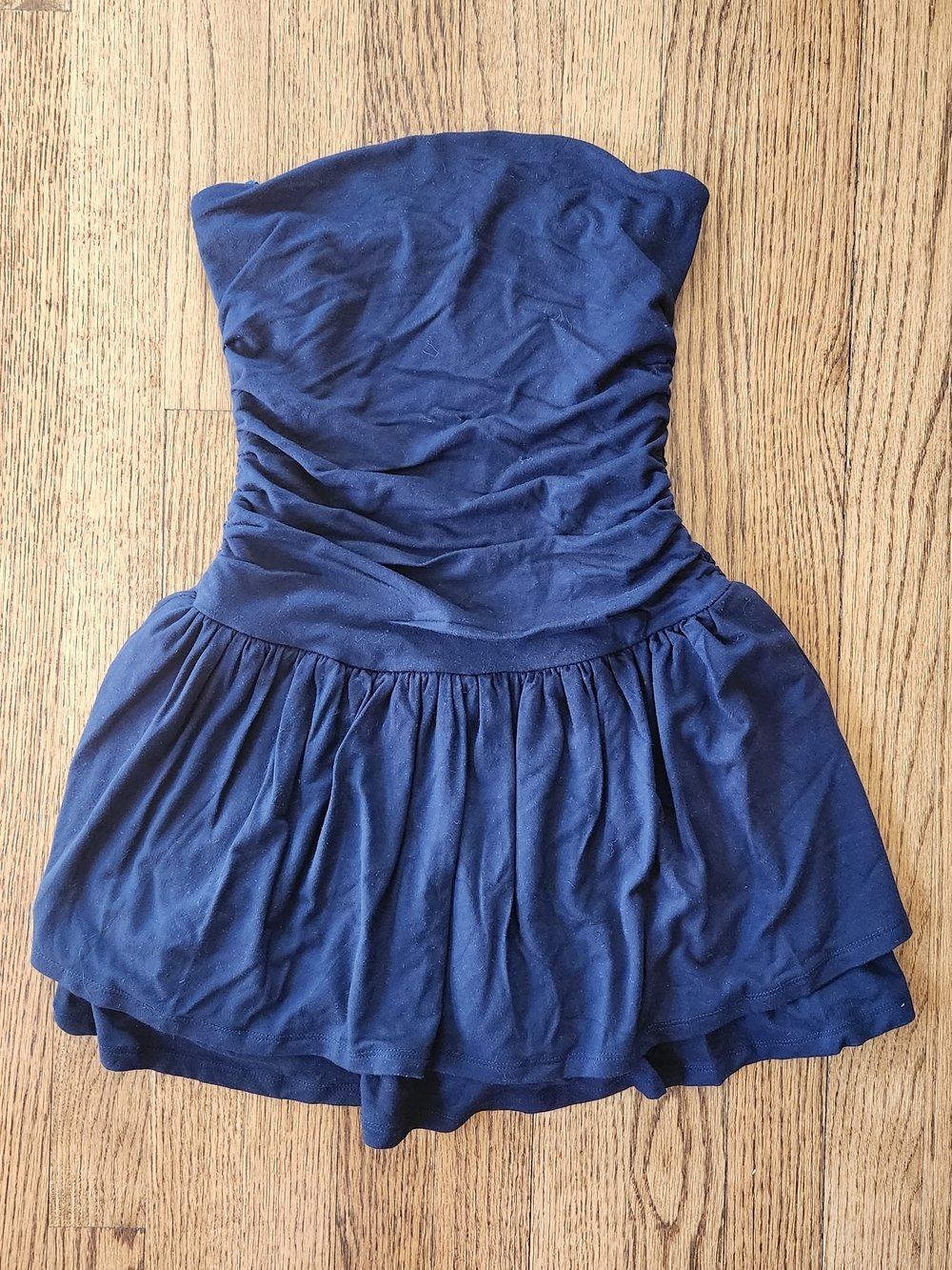 Flirty Hem Tube Romper Dress from Garage Clothing - Marina Blue